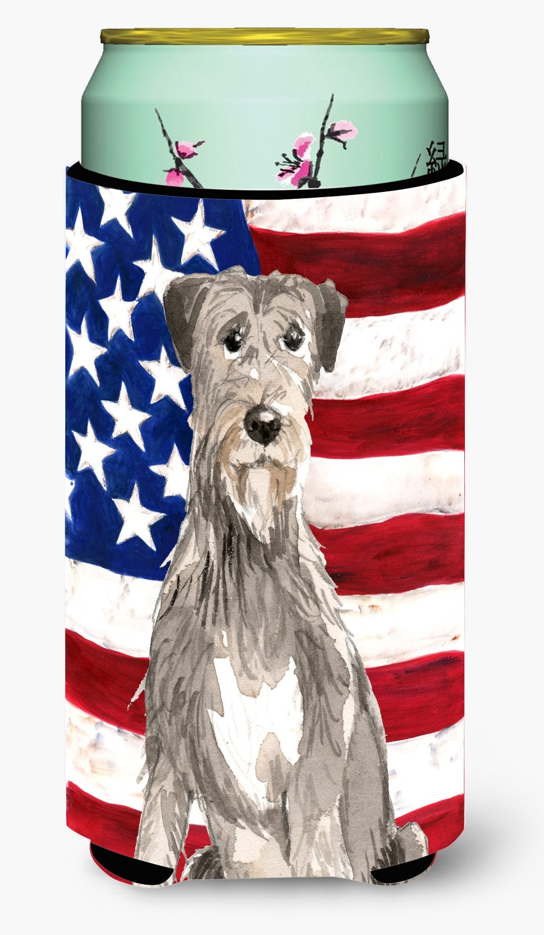 Patriotic USA Irish Wolfhound Tall Boy Beverage Insulator Hugger CK1728TBC by Caroline&#39;s Treasures