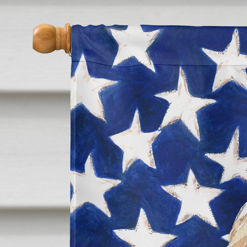 Patriotic USA Goldendoodle Flag Canvas House Size CK1731CHF