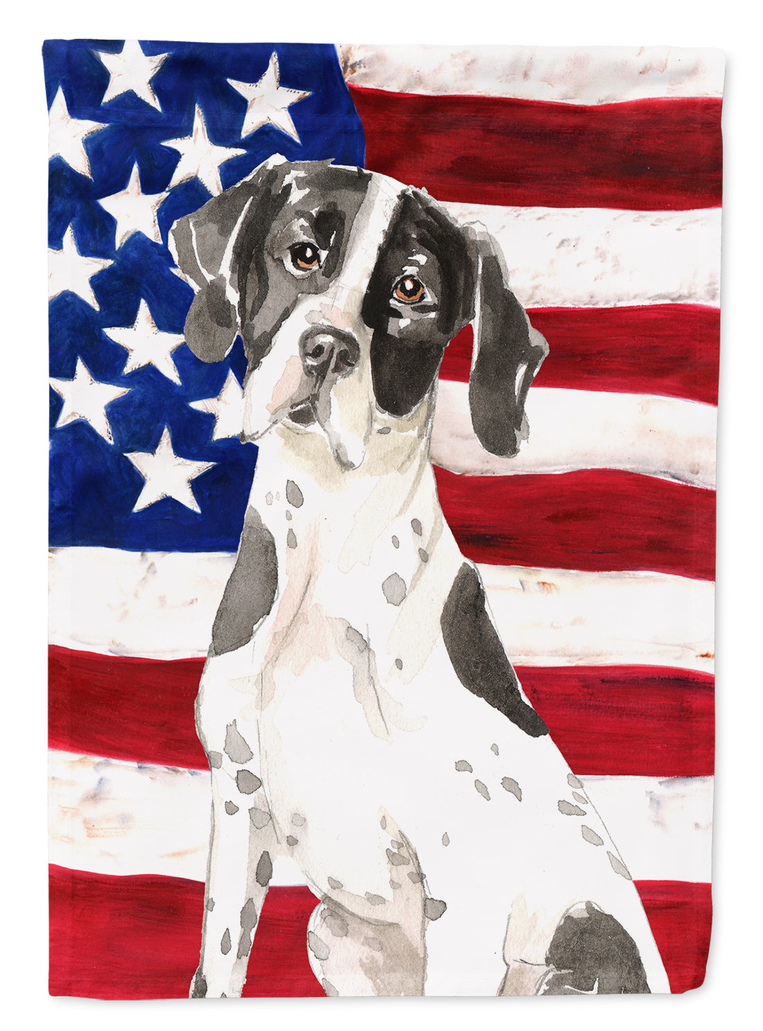 Patriotic USA English Pointer Flag Canvas House Size CK1732CHF