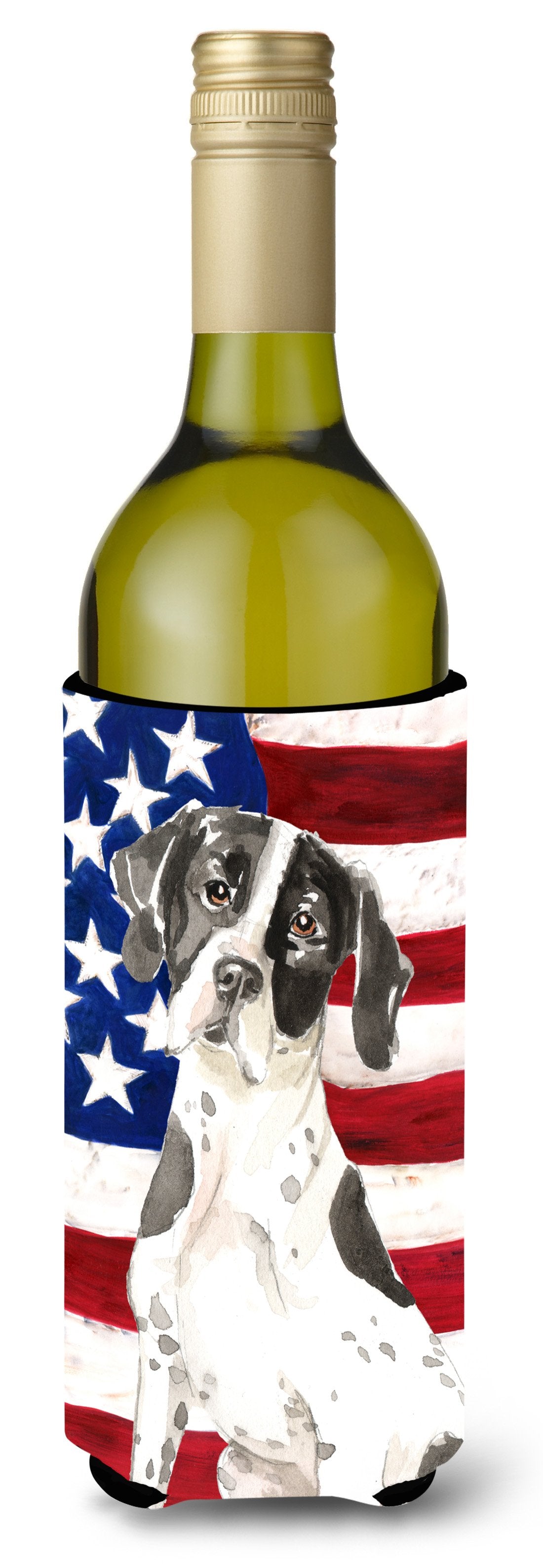 Patriotic USA English Pointer Wine Bottle Beverge Insulator Hugger CK1732LITERK by Caroline's Treasures