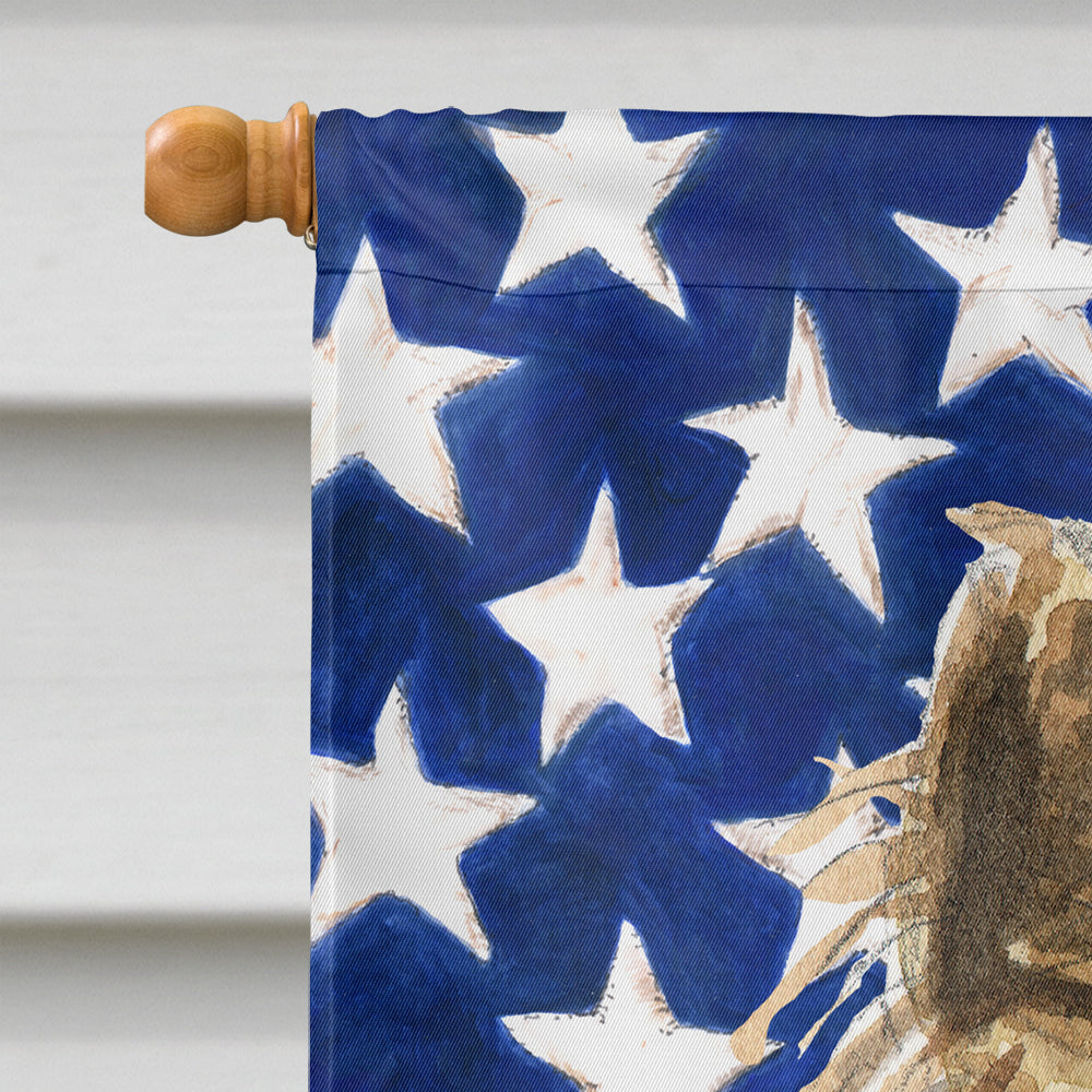 Patriotic USA Cairn Terrier Flag Canvas House Size CK1735CHF