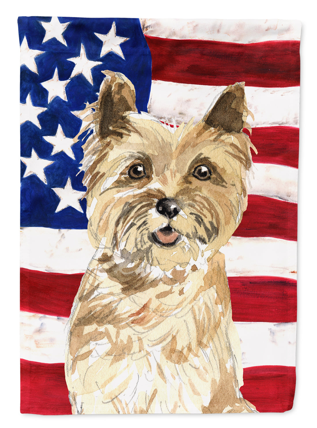Patriotic USA Cairn Terrier Flag Garden Size CK1735GF