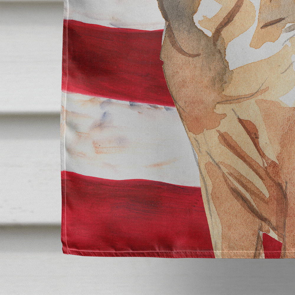 Patriotic USA Bloodhound Flag Canvas House Size CK1739CHF