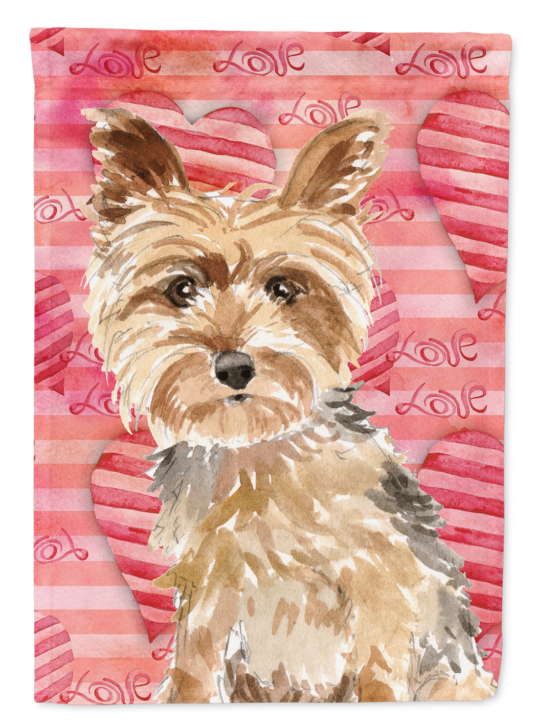 Love a Yorkie Yorkshire Terrier Flag Canvas House Size CK1743CHF