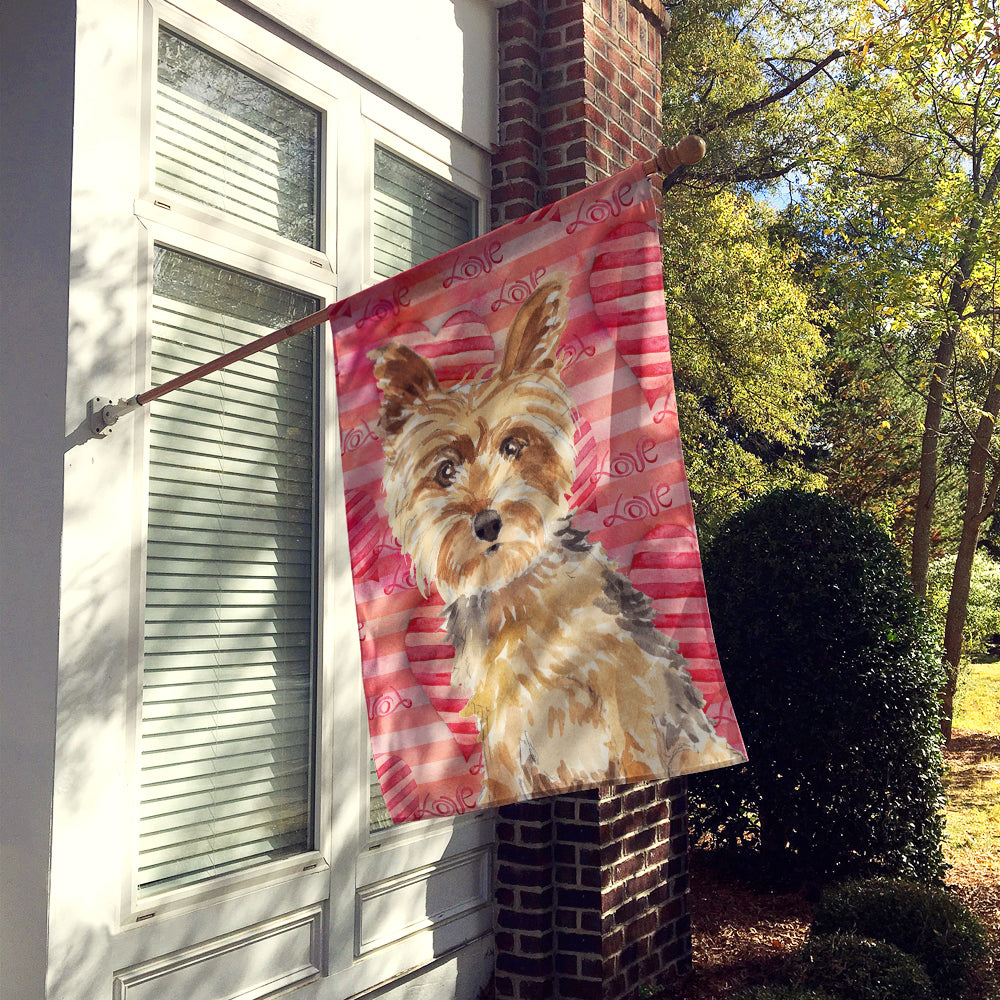 Love a Yorkie Yorkshire Terrier Flag Canvas House Size CK1743CHF  the-store.com.