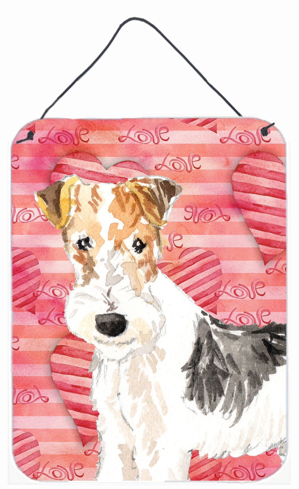 Love a Fox Terrier Wall or Door Hanging Prints CK1744DS1216 by Caroline&#39;s Treasures