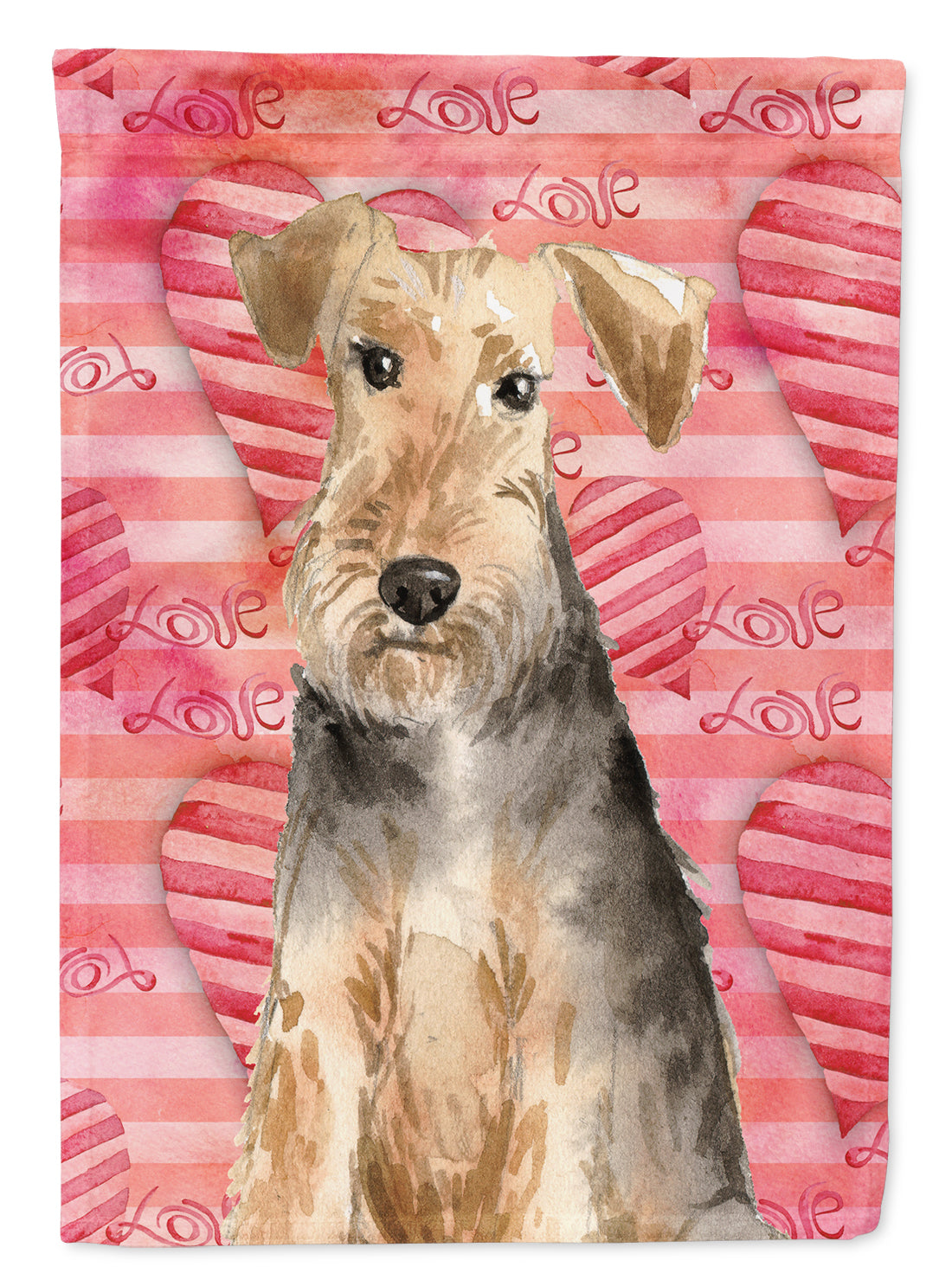 Love a Welsh Terrier Flag Canvas House Size CK1747CHF
