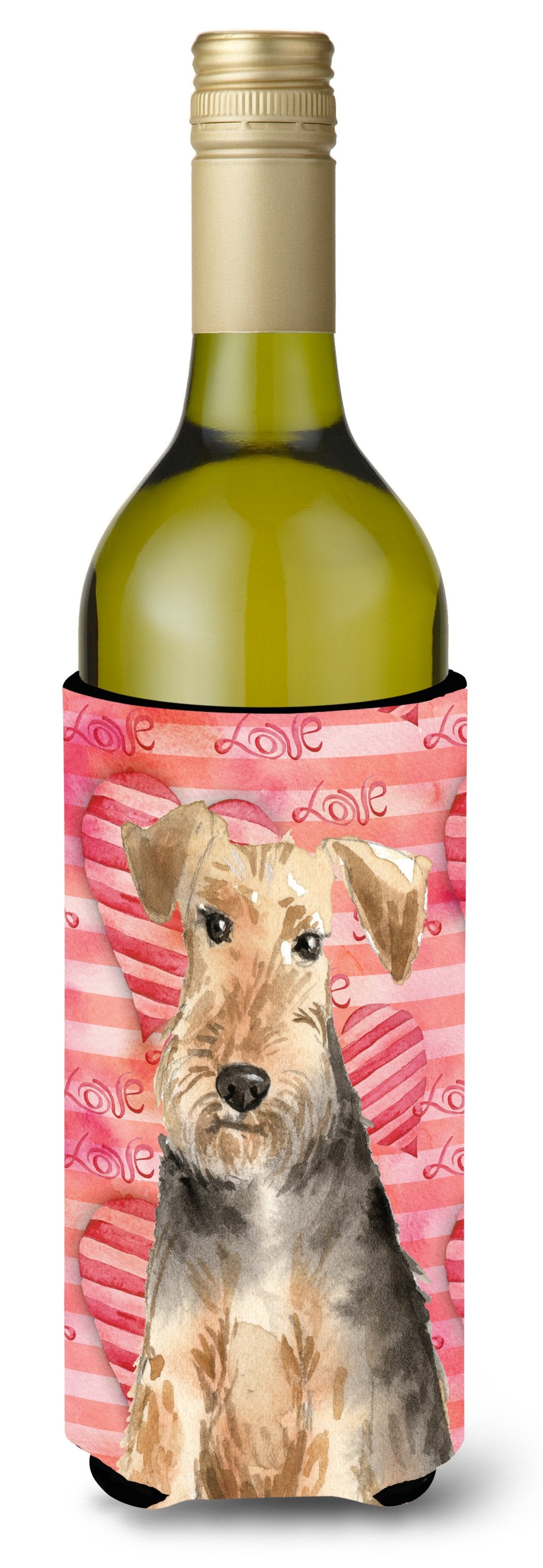 Love a Welsh Terrier Wine Bottle Beverge Insulator Hugger CK1747LITERK by Caroline&#39;s Treasures
