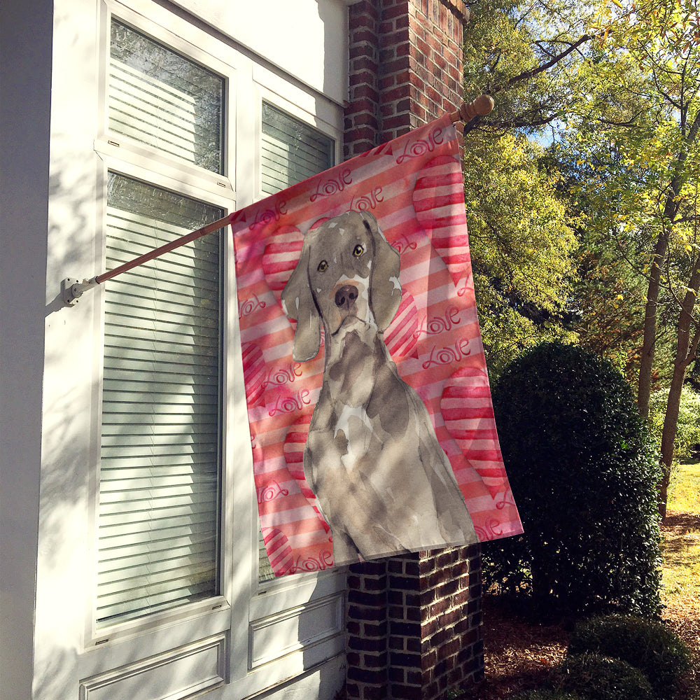 Caroline's Treasures Love a Weimaraner Flag Canvas House Size CK1748CHF