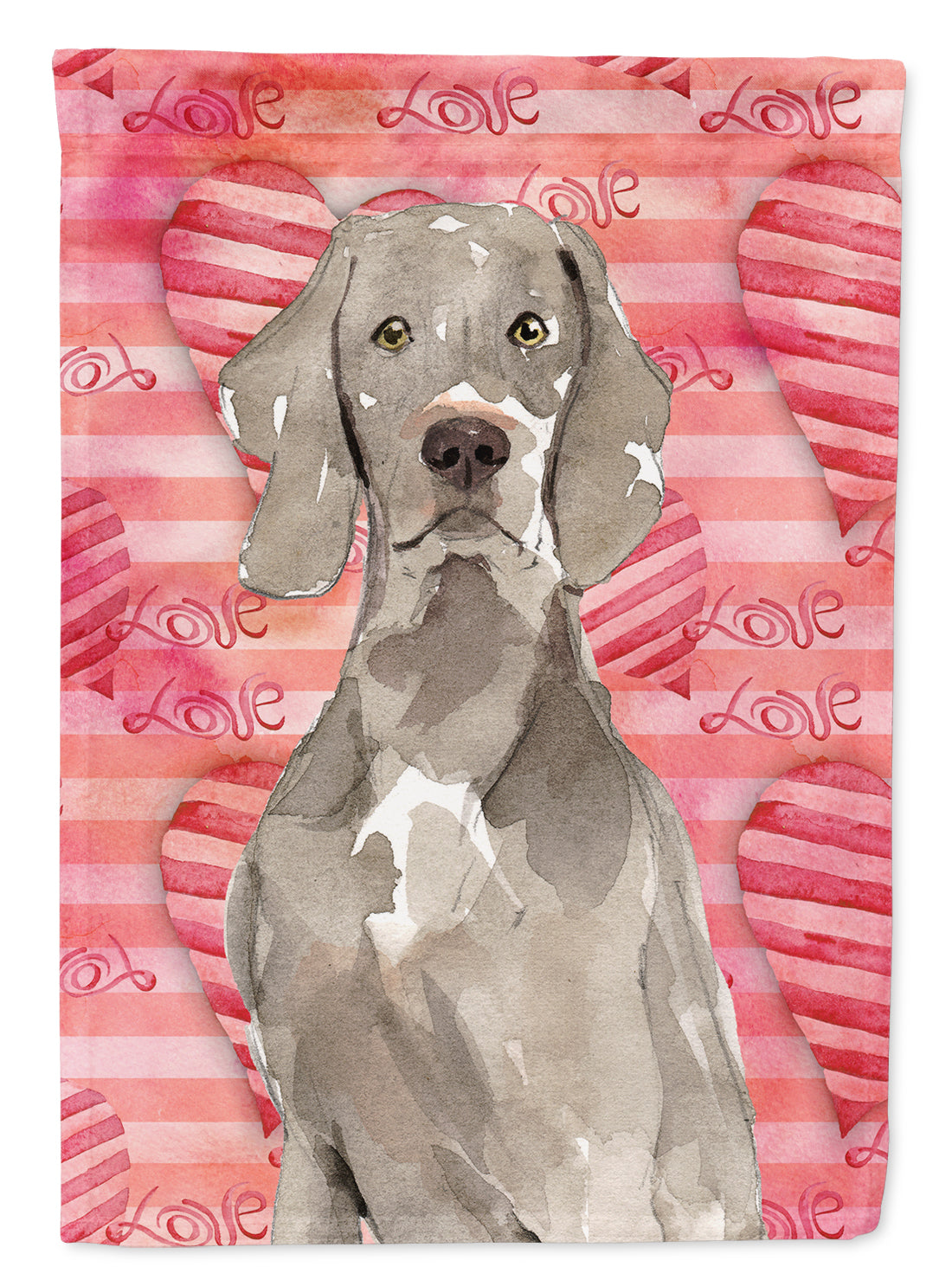 Love a Weimaraner Flag Canvas House Size CK1748CHF  the-store.com.