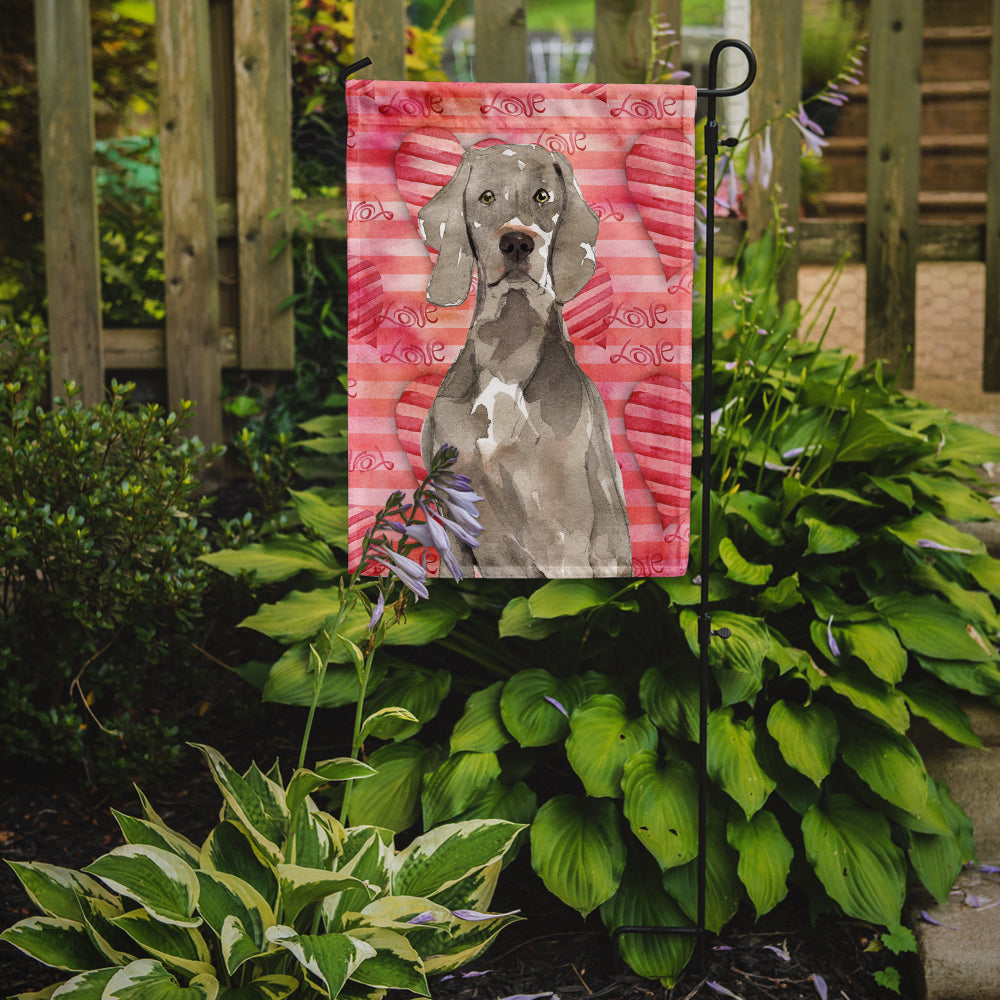 Caroline's Treasures Love a Weimaraner Garden Flag - Outdoor Decorative Yard Flag CK1748GF
