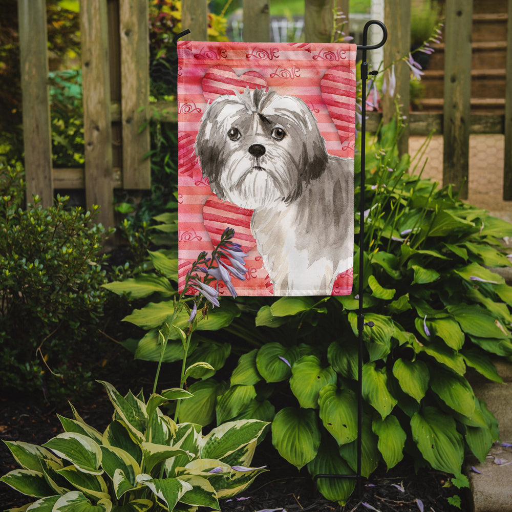 Caroline's Treasures Love a Shih Tzu Puppy Garden Flag - Outdoor Decorative Yard Flag CK1751GF