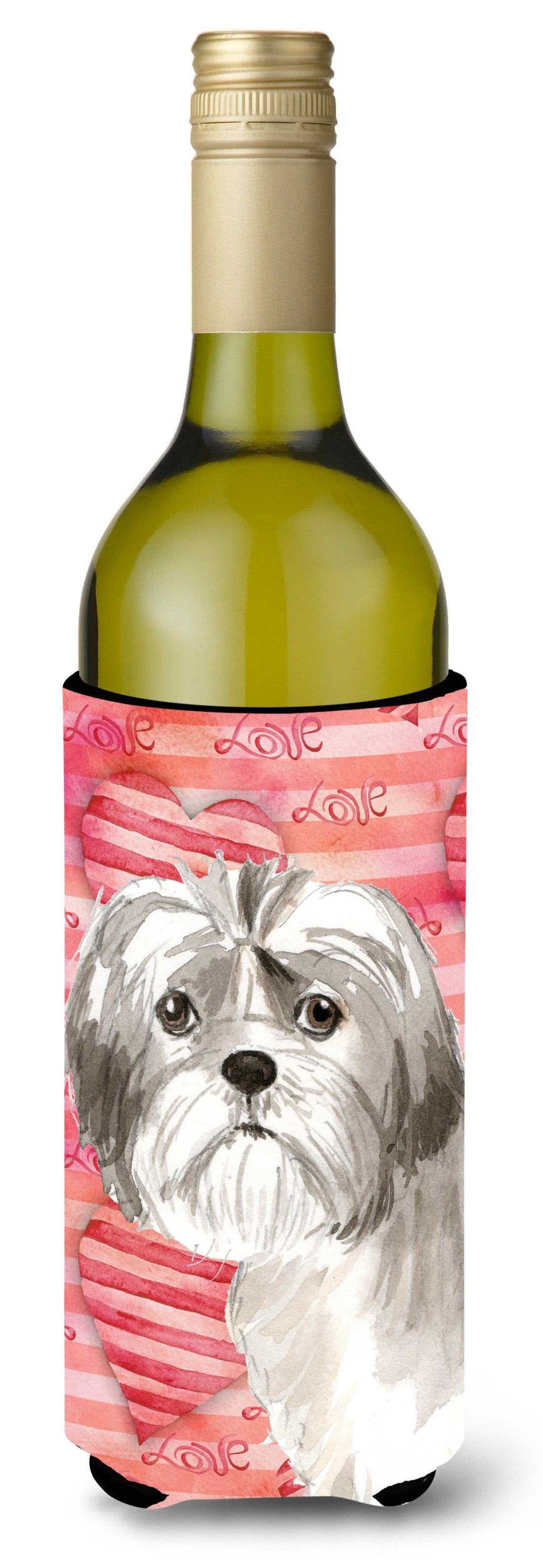 Love a Shih Tzu Puppy Wine Bottle Beverge Insulator Hugger CK1751LITERK by Caroline&#39;s Treasures