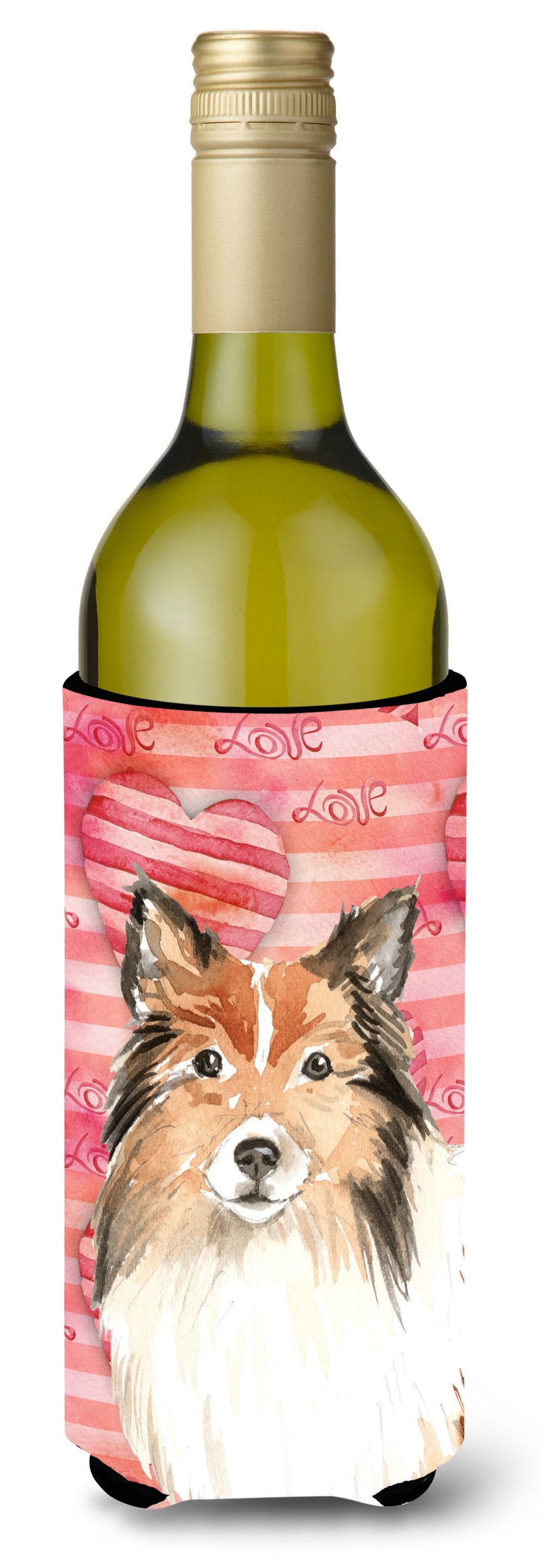 Love a Sheltie Wine Bottle Beverge Insulator Hugger CK1753LITERK by Caroline&#39;s Treasures