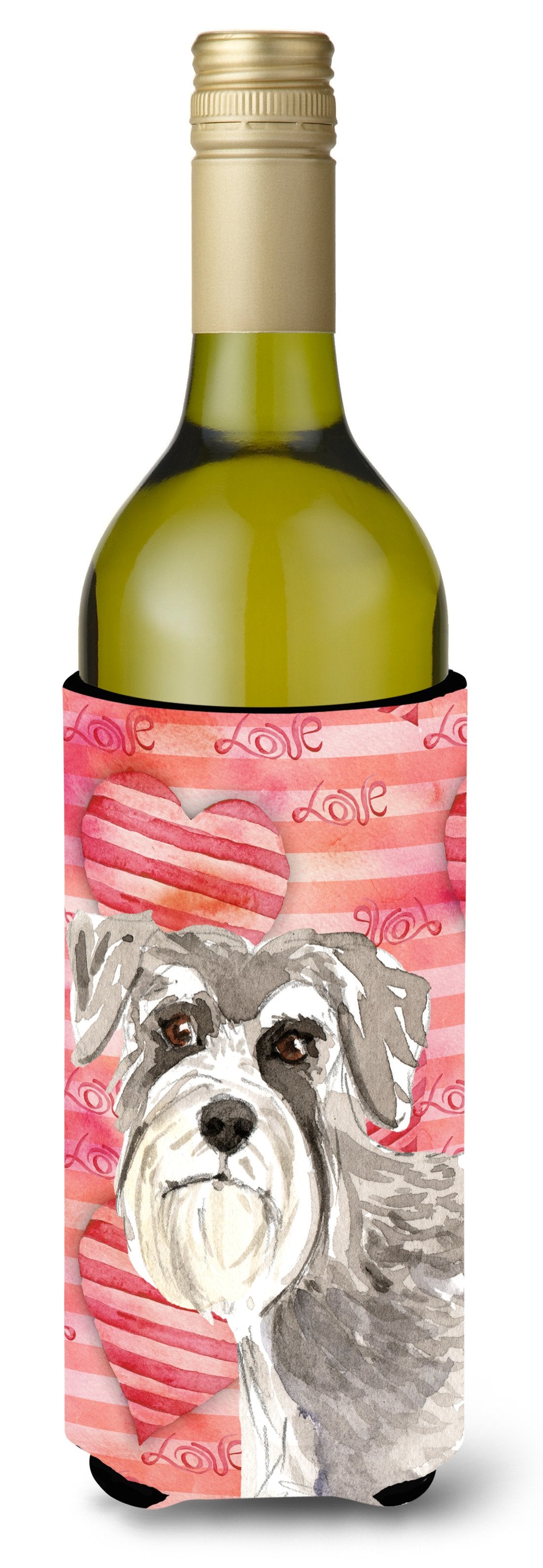 Love a Schnauzer #1 Wine Bottle Beverge Insulator Hugger CK1755LITERK by Caroline&#39;s Treasures
