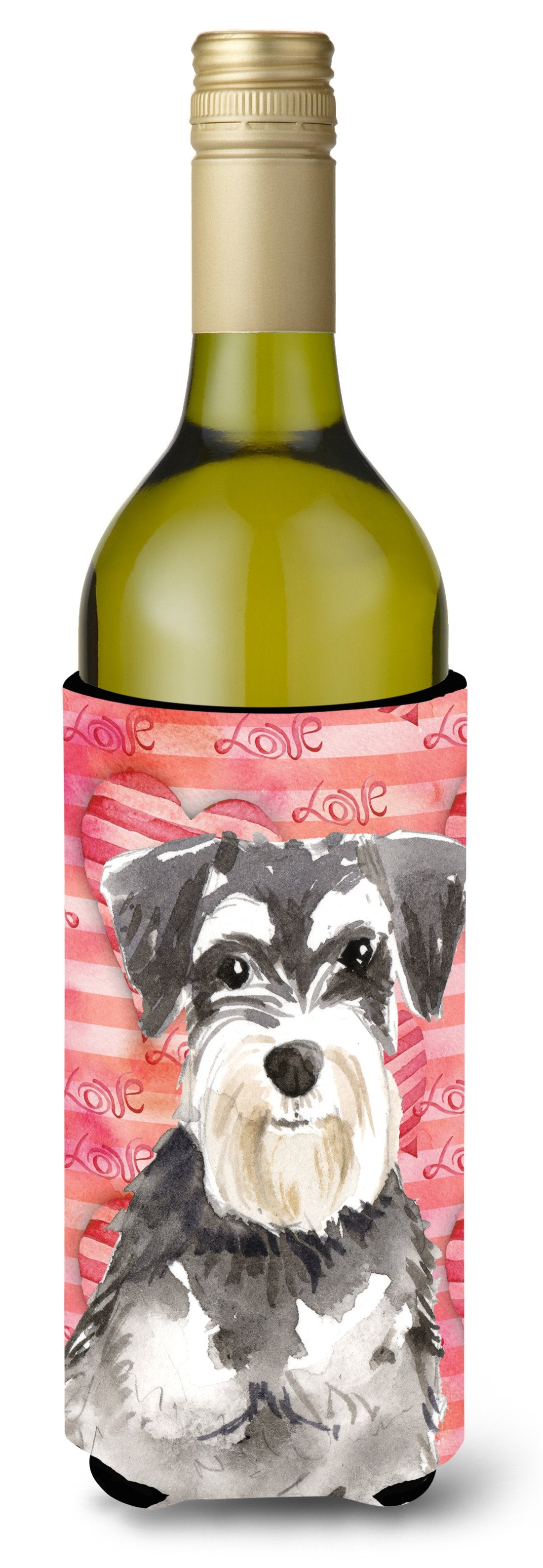 Love a Schnauzer #2 Wine Bottle Beverge Insulator Hugger CK1759LITERK by Caroline&#39;s Treasures