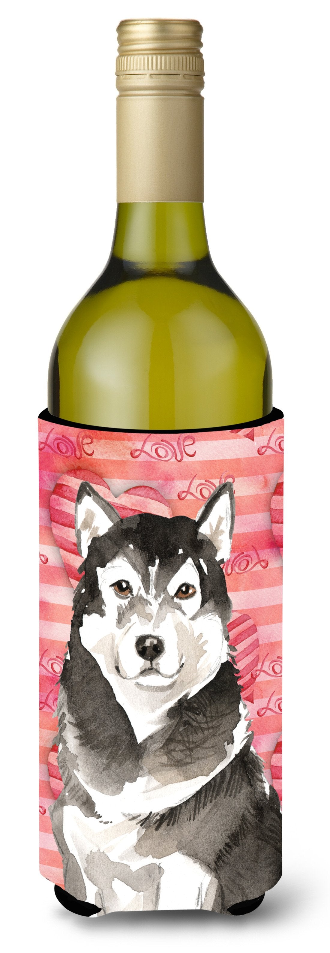 Love a Alaskan Malamute Wine Bottle Beverge Insulator Hugger CK1761LITERK by Caroline&#39;s Treasures