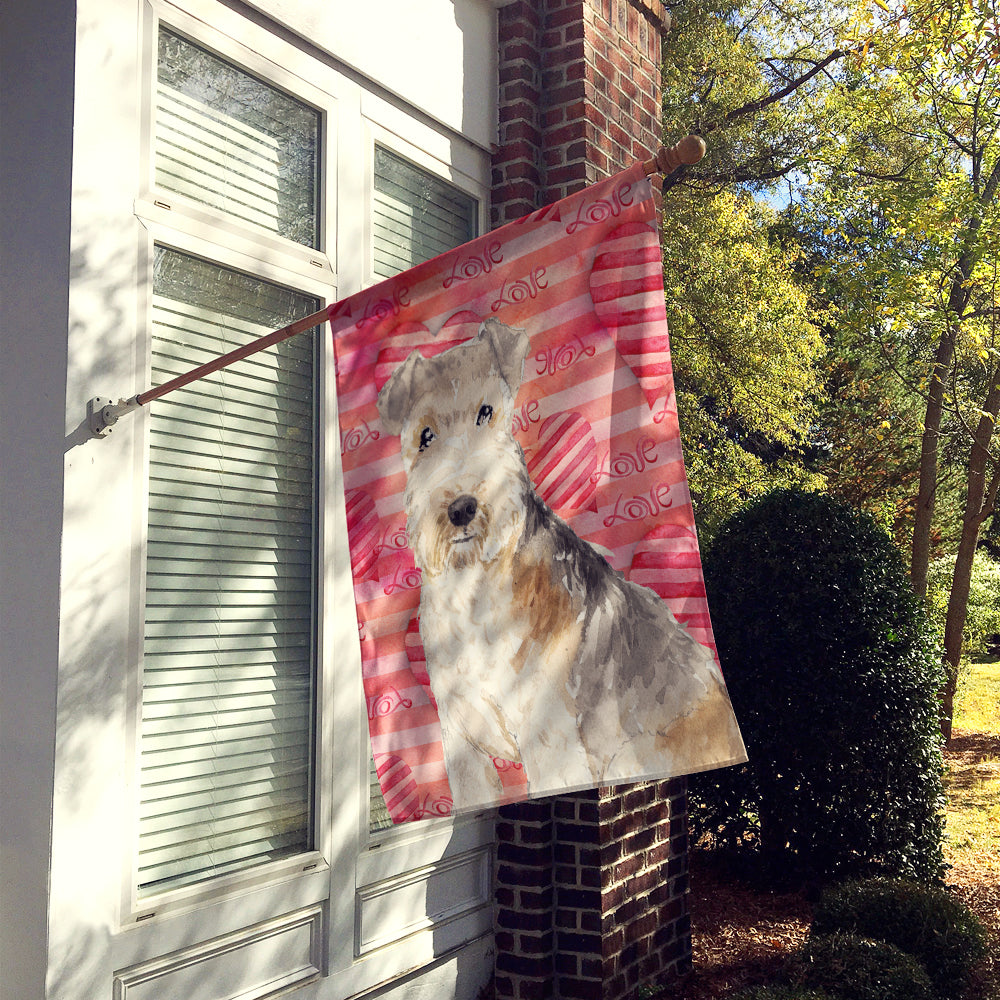 Love a Lakeland Terrier Flag Canvas House Size CK1762CHF  the-store.com.