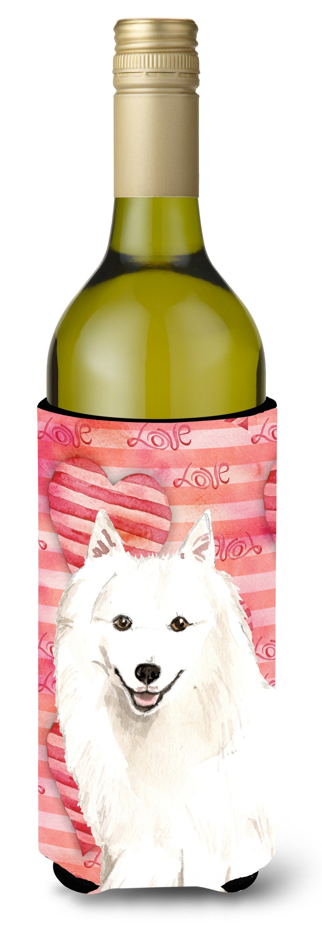 Love a Japanese Spitz Wine Bottle Beverge Insulator Hugger CK1764LITERK by Caroline&#39;s Treasures