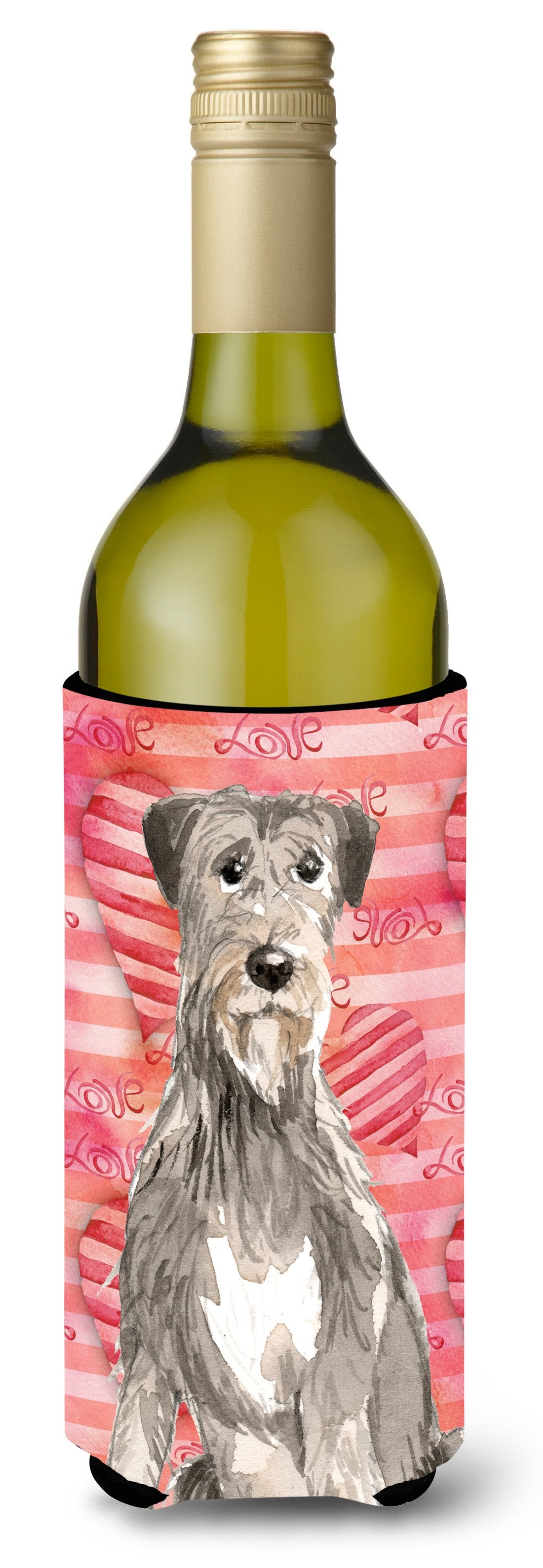 Love a Irish Wolfhound Wine Bottle Beverge Insulator Hugger CK1765LITERK by Caroline&#39;s Treasures