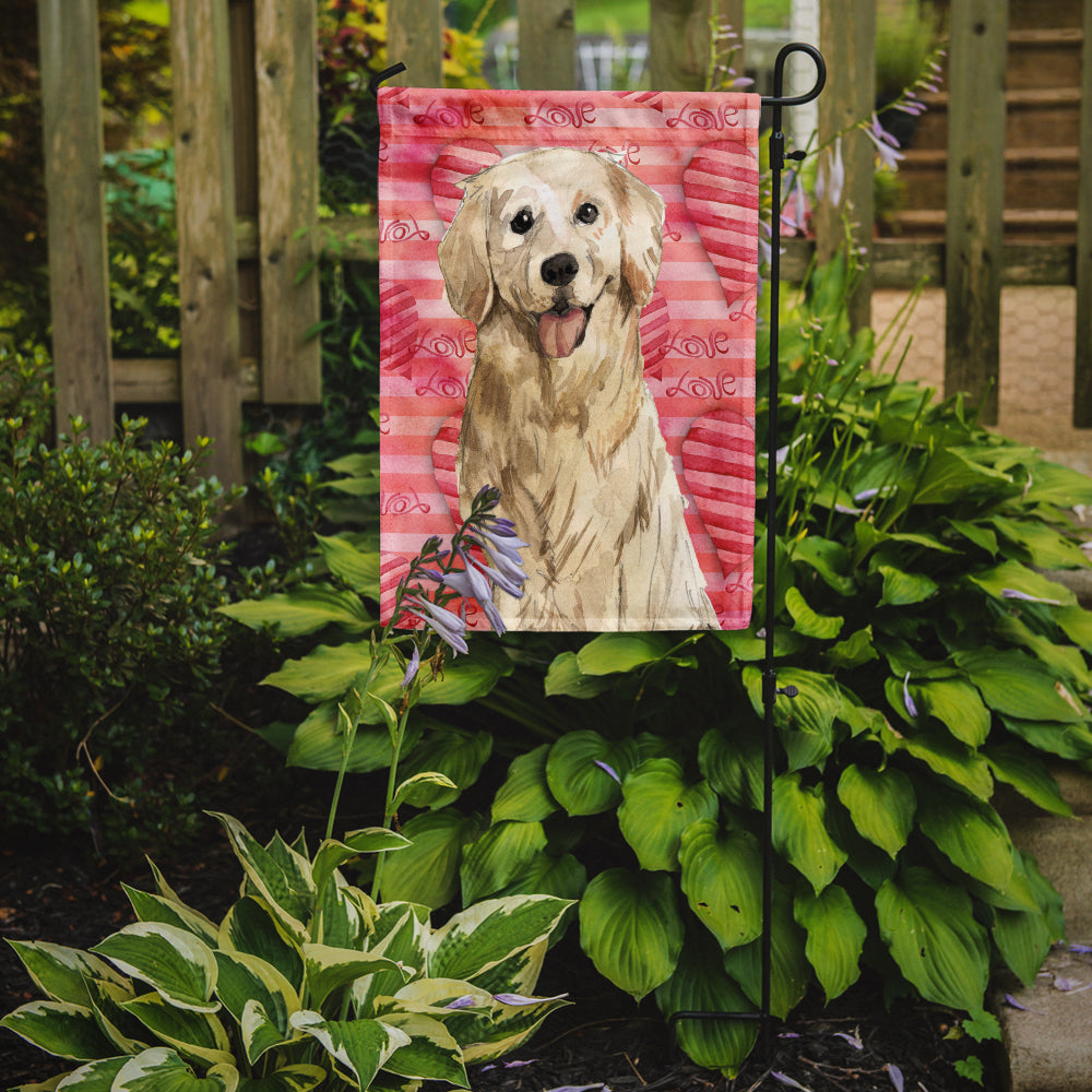 Caroline's Treasures Love a Golden Retriever Garden Flag - Outdoor Decorative Yard Flag CK1767GF