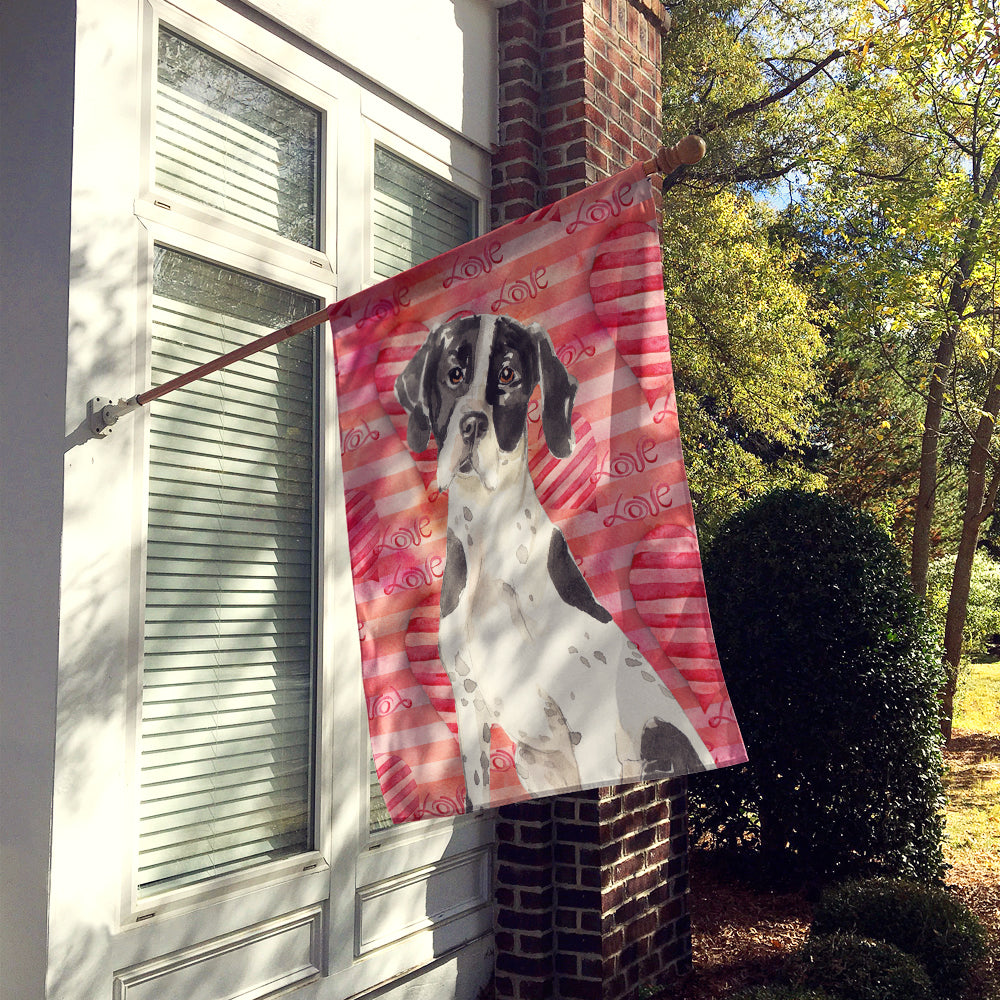 Love a English Pointer Flag Canvas House Size CK1769CHF  the-store.com.