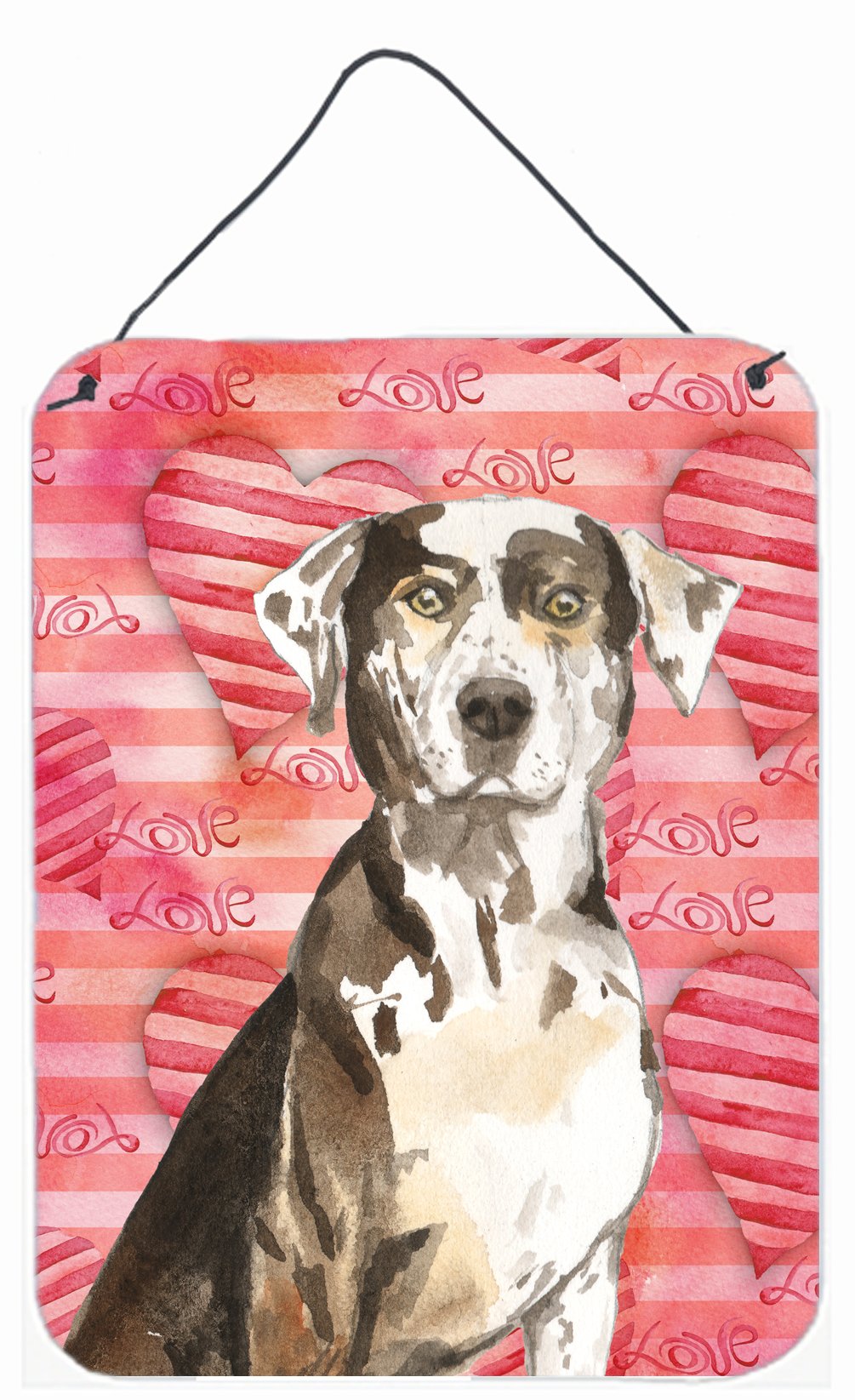 Love a Catahoula Leopard Dog Wall or Door Hanging Prints CK1771DS1216 by Caroline&#39;s Treasures