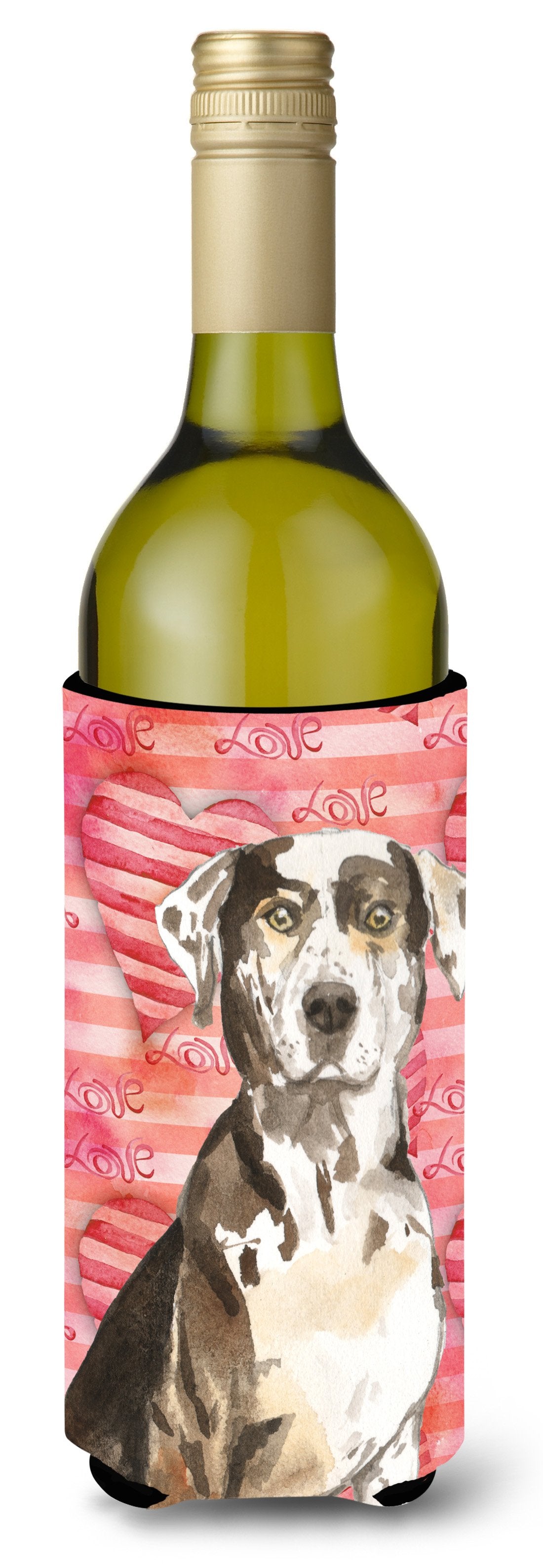 Love a Catahoula Leopard Dog Wine Bottle Beverge Insulator Hugger CK1771LITERK by Caroline&#39;s Treasures