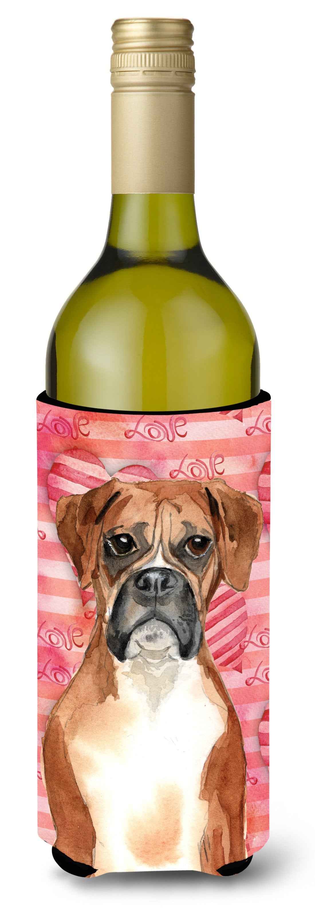 Love a Boxer Wine Bottle Beverge Insulator Hugger CK1773LITERK by Caroline&#39;s Treasures