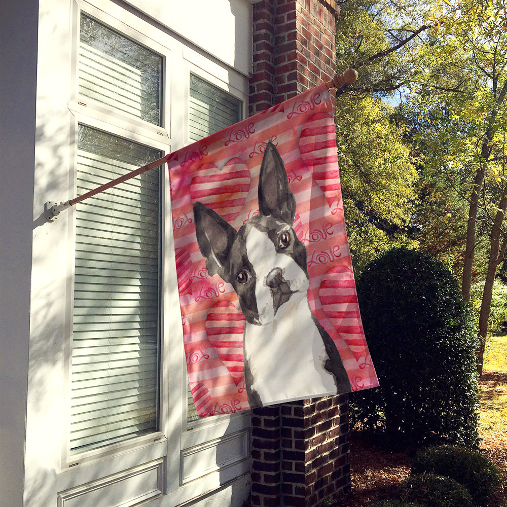 Love a Boston Terrier Flag Canvas House Size CK1775CHF  the-store.com.