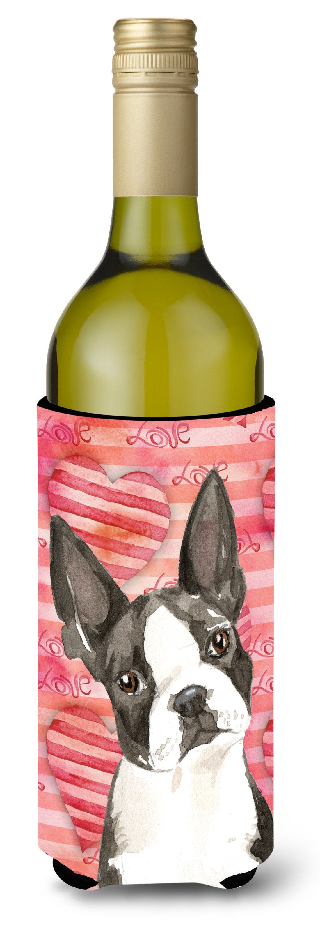 Love a Boston Terrier Wine Bottle Beverge Insulator Hugger CK1775LITERK by Caroline&#39;s Treasures