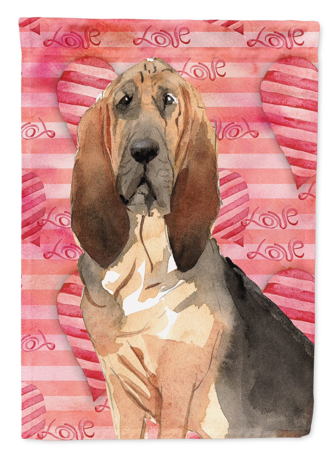 Love a Bloodhound Flag Canvas House Size CK1776CHF