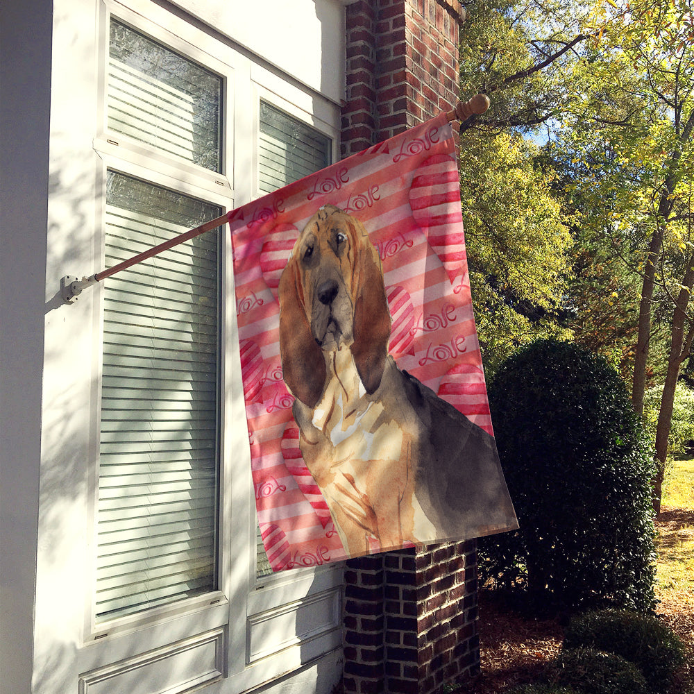 Love a Bloodhound Flag Canvas House Size CK1776CHF  the-store.com.