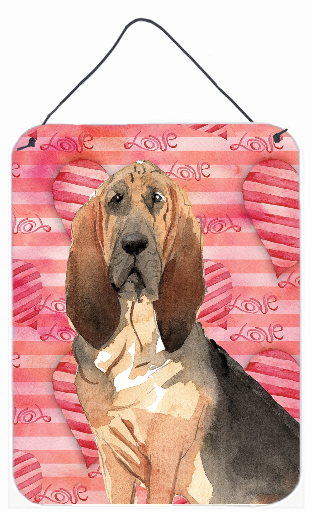 Love a Bloodhound Wall or Door Hanging Prints CK1776DS1216 by Caroline&#39;s Treasures