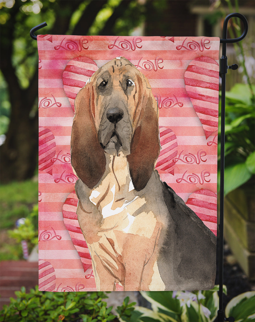 Love a Bloodhound Flag Garden Size CK1776GF