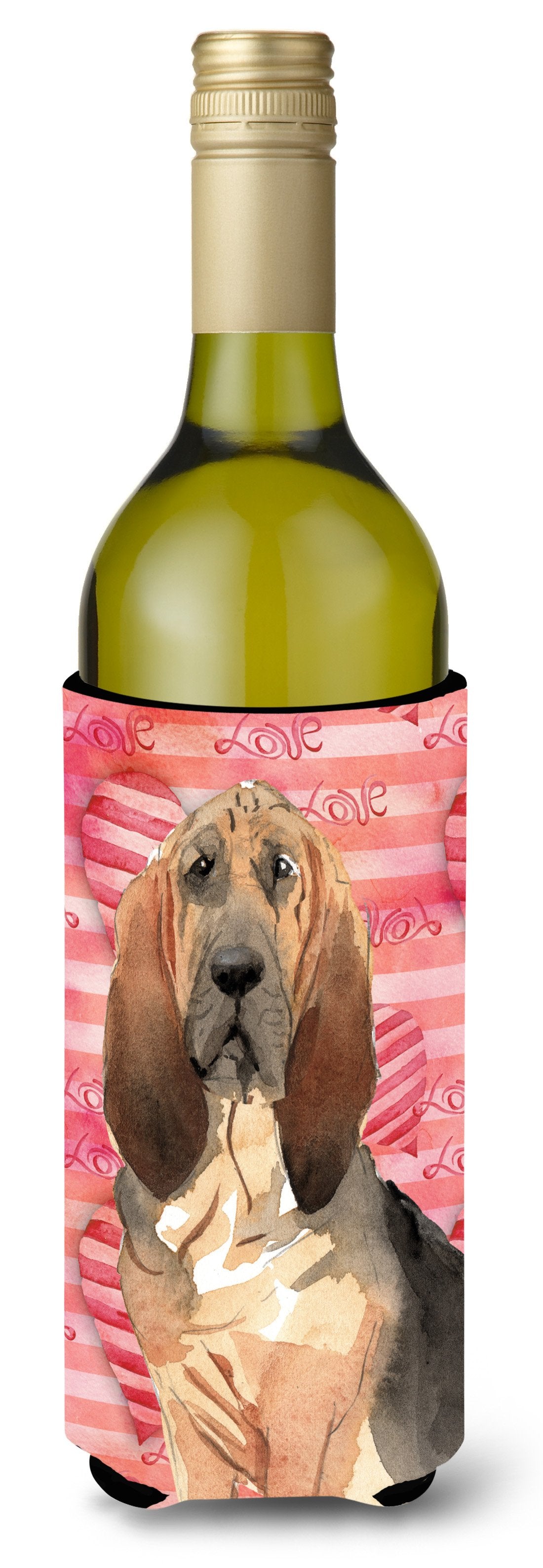 Love a Bloodhound Wine Bottle Beverge Insulator Hugger CK1776LITERK by Caroline&#39;s Treasures
