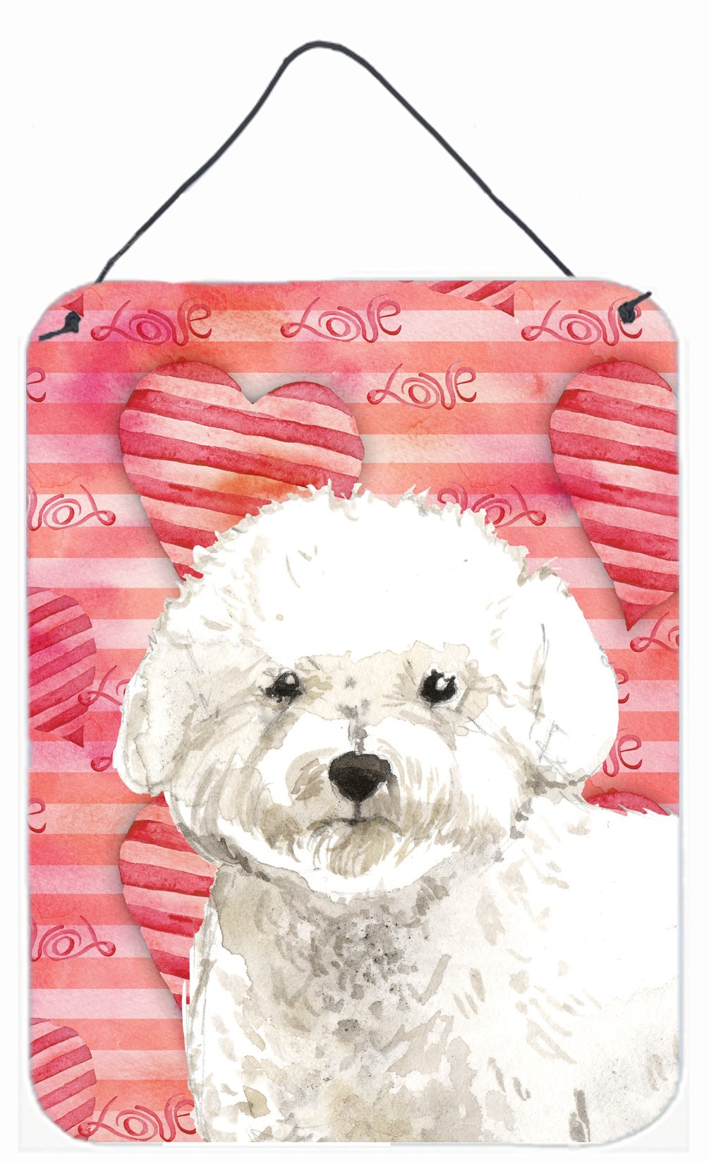 Love a Bichon Frise Wall or Door Hanging Prints CK1777DS1216 by Caroline&#39;s Treasures