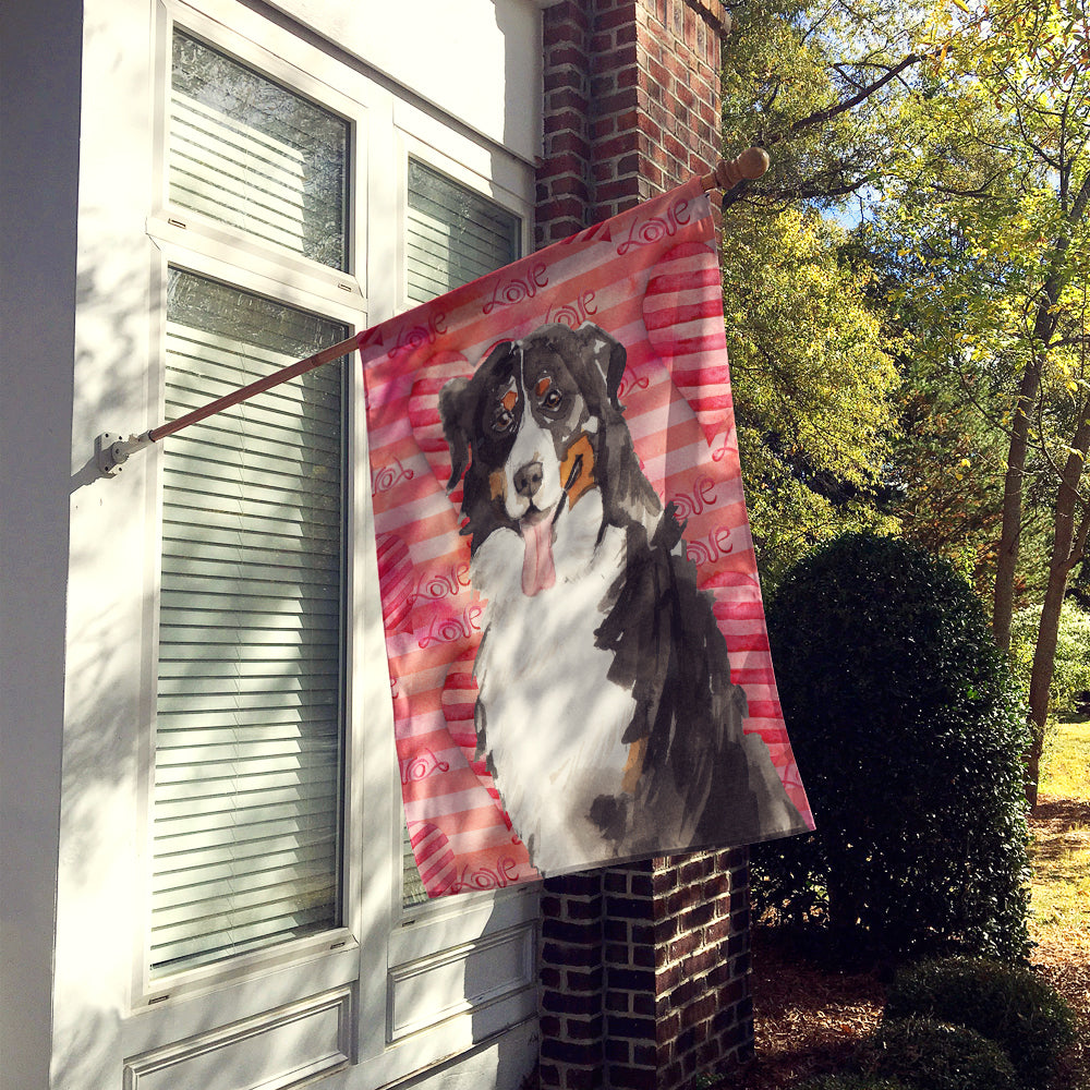 Love a Bernese Mountain Dog Flag Canvas House Size CK1778CHF  the-store.com.