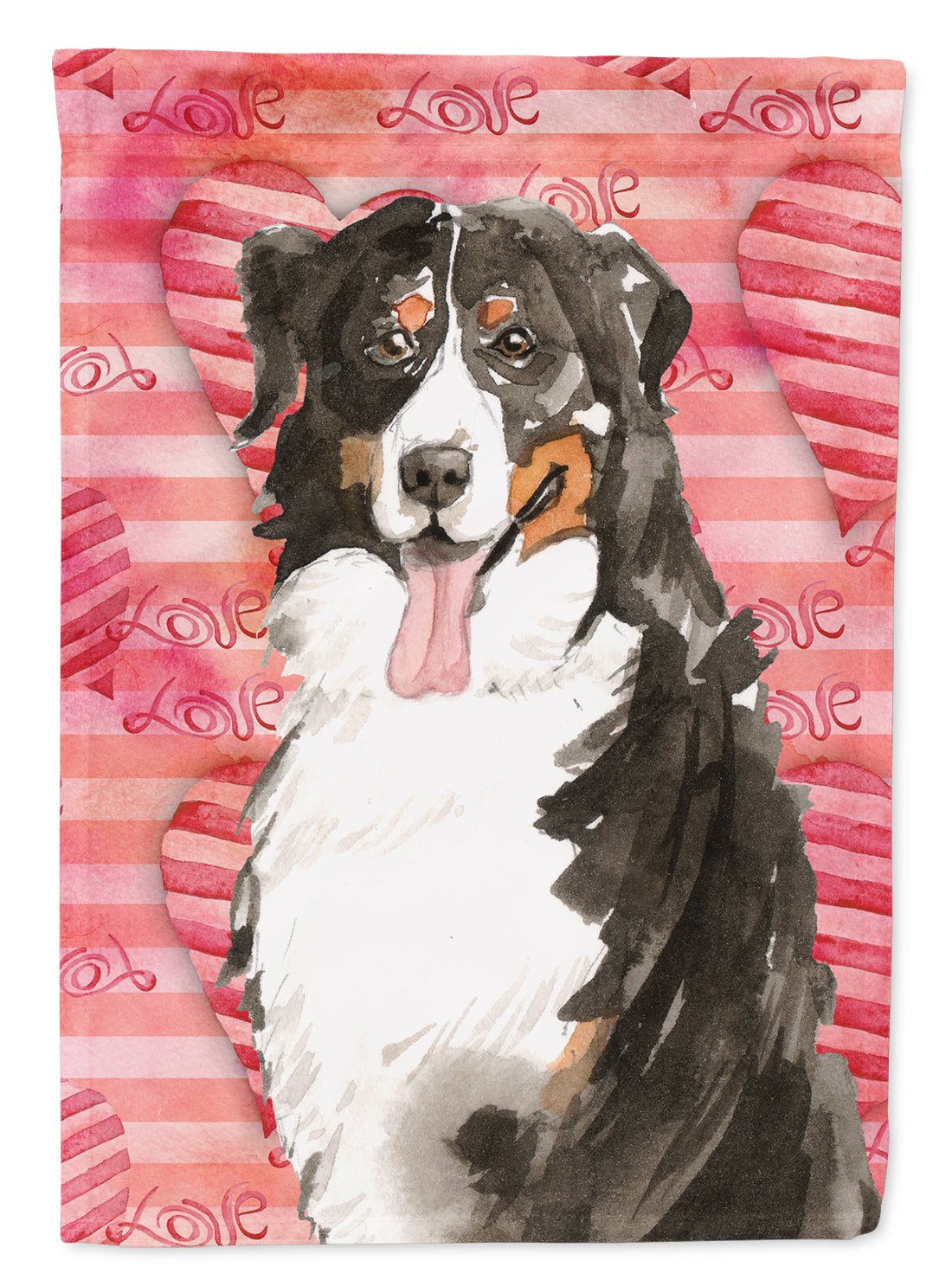 Love a Bernese Mountain Dog Flag Canvas House Size CK1778CHF  the-store.com.