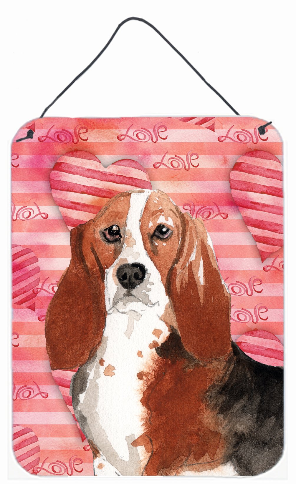 Love a Basset Hound Wall or Door Hanging Prints CK1779DS1216 by Caroline&#39;s Treasures