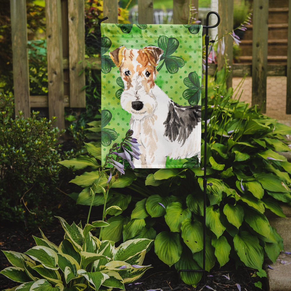 Shamrocks Fox Terrier Flag Garden Size CK1781GF