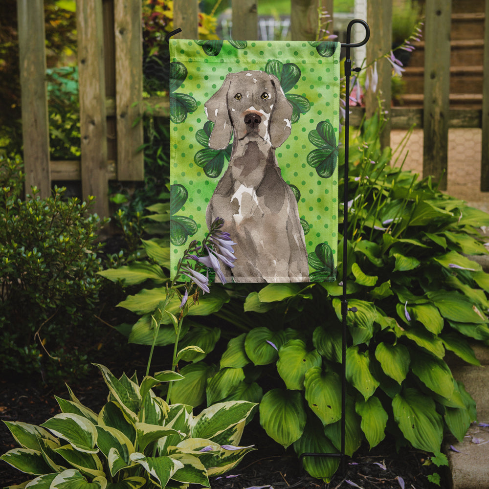 Caroline's Treasures Shamrocks Weimaraner Garden Flag - Outdoor Decorative Yard Flag CK1785GF