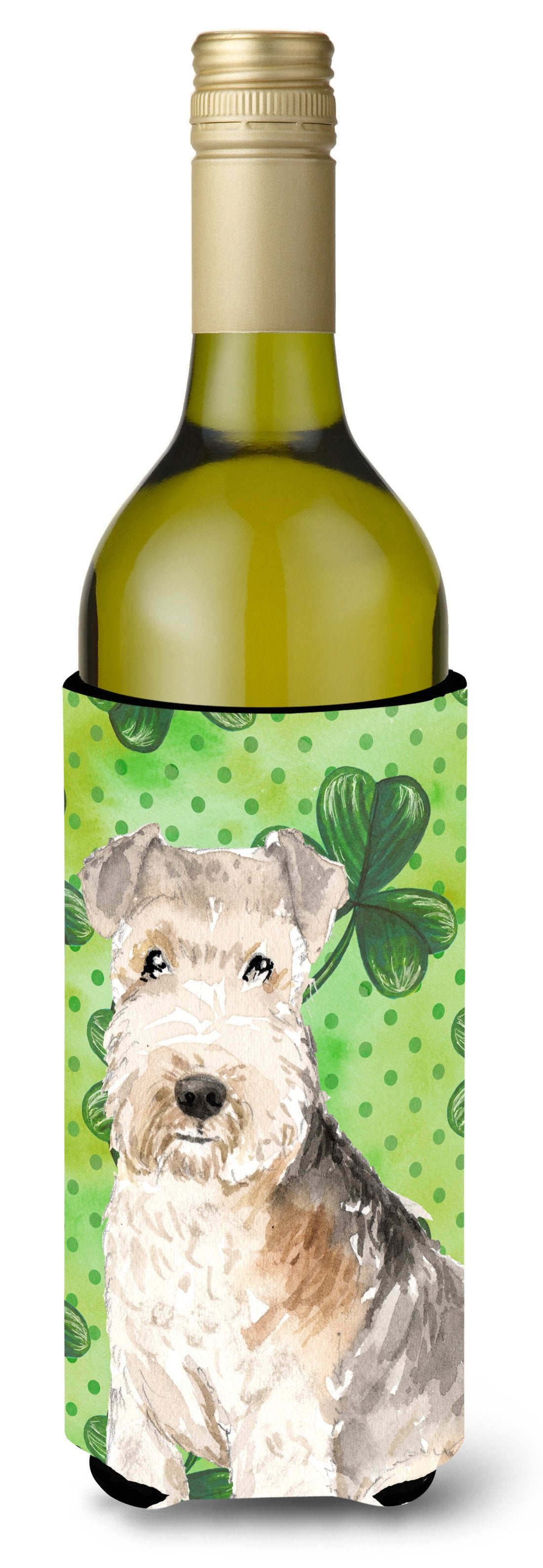 Shamrocks Lakeland Terrier Wine Bottle Beverge Insulator Hugger CK1799LITERK by Caroline&#39;s Treasures
