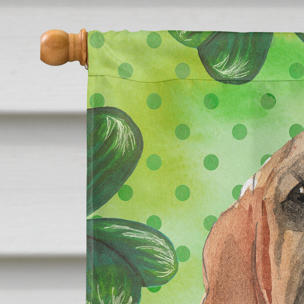 Shamrocks Bloodhound Flag Canvas House Size CK1813CHF
