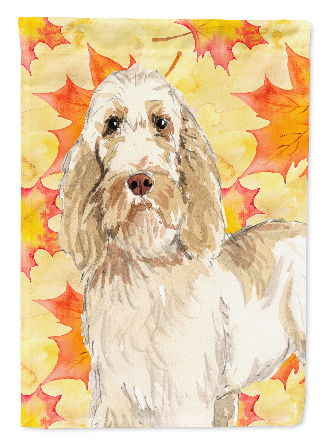 Fall Leaves Spinone Italiano Flag Canvas House Size CK1823CHF