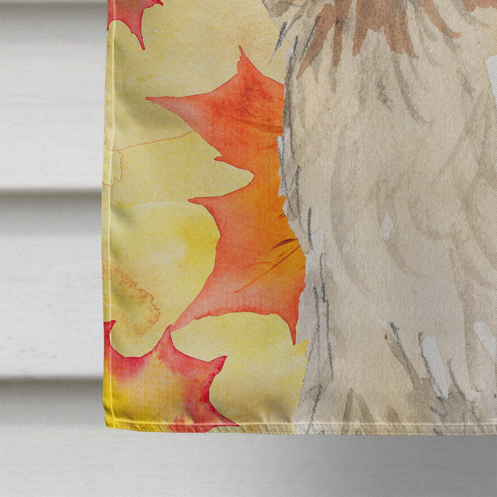 Fall Leaves Spinone Italiano Flag Canvas House Size CK1823CHF  the-store.com.