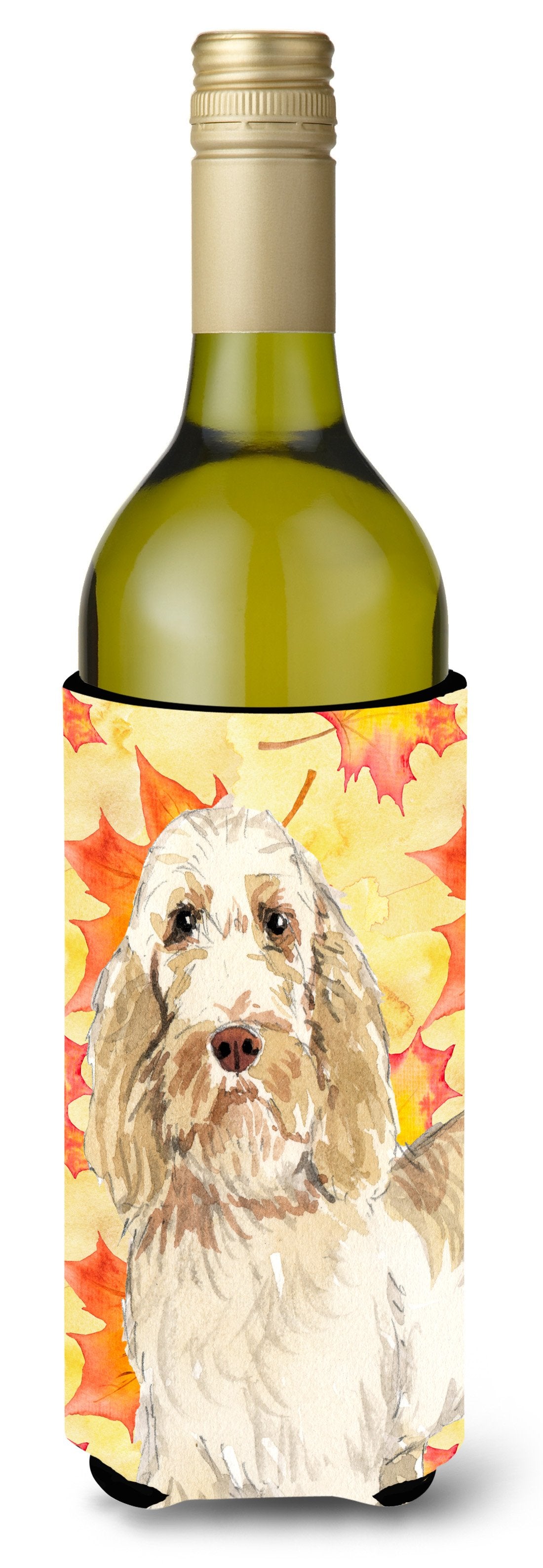 Fall Leaves Spinone Italiano Wine Bottle Beverge Insulator Hugger CK1823LITERK by Caroline&#39;s Treasures