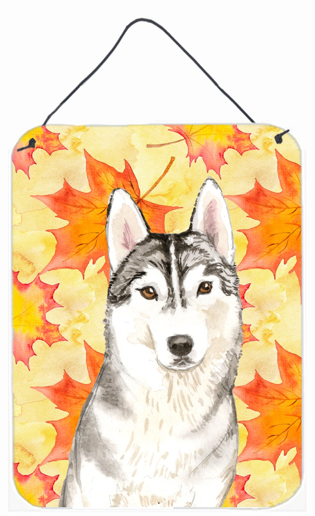 Fall Leaves Siberian Husky Wall or Door Hanging Prints CK1824DS1216 by Caroline&#39;s Treasures