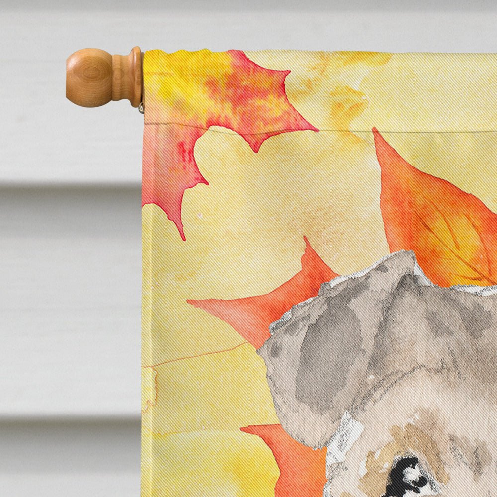 Fall Leaves Lakeland Terrier Flag Canvas House Size CK1836CHF