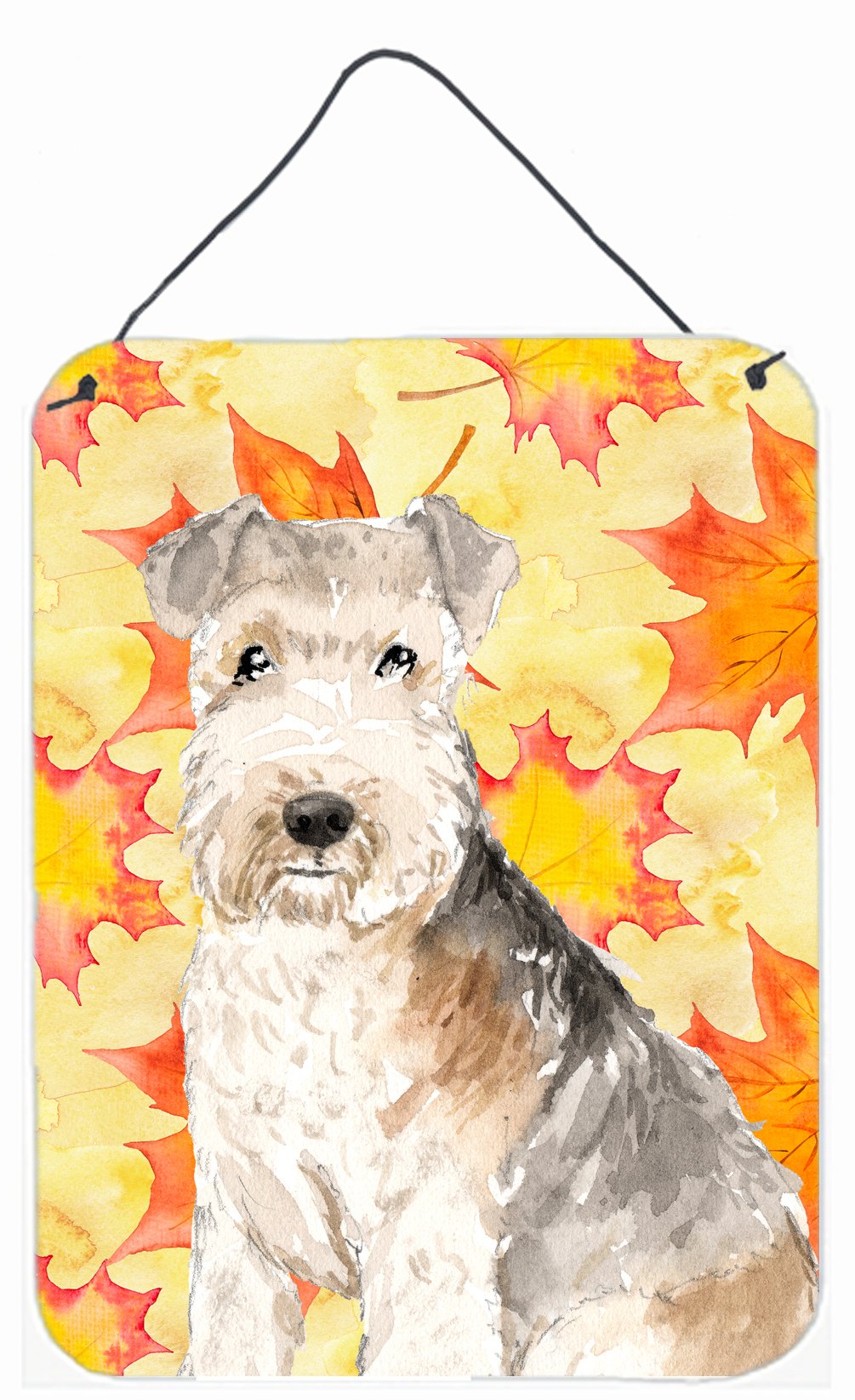 Fall Leaves Lakeland Terrier Wall or Door Hanging Prints CK1836DS1216 by Caroline&#39;s Treasures